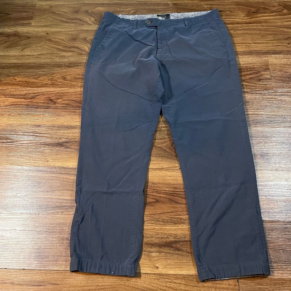 Ted Baker London Blue Chino Trousers Pants Straight Flat Front Men's 36R